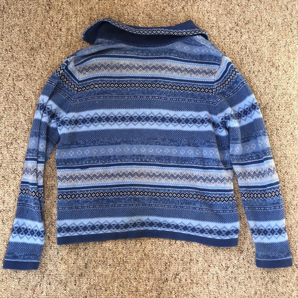 Blue patterned sweater - Picture 3 of 3